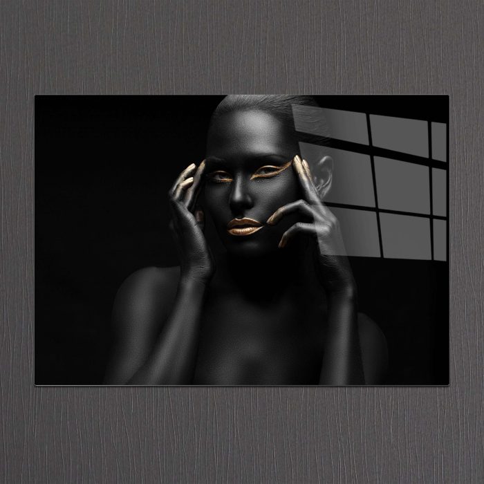 Bourneo Dekoratif Yatay Cam Tablo Thinking Beauty