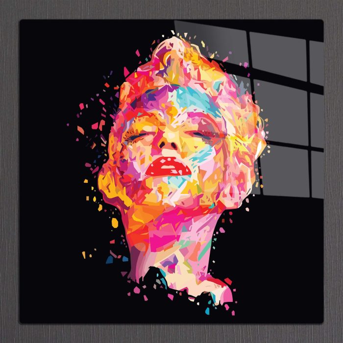 Bourneo Dekoratif Kare Cam Tablo Marilyn Monroe Pop Art