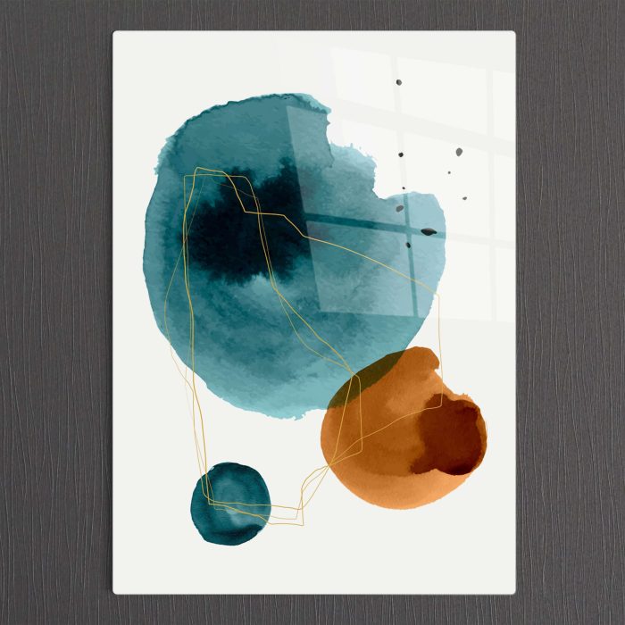 Bourneo Dekoratif Dikey Cam Tablo Abstract Art 1