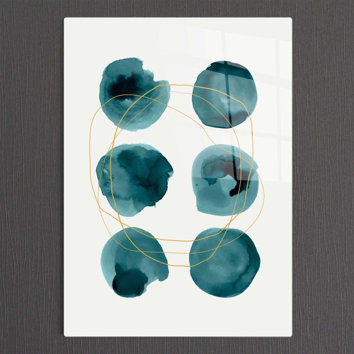 Bourneo Dekoratif Dikey Cam Tablo Abstract Art 2