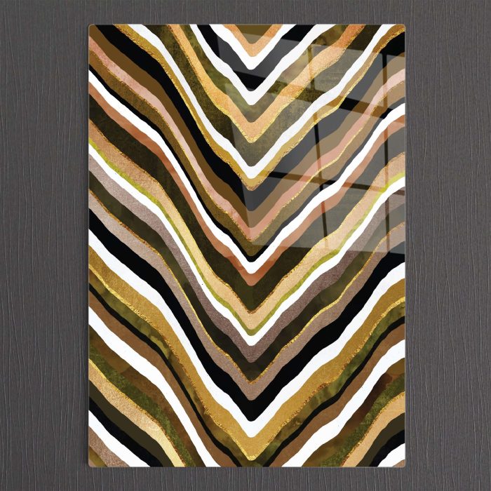 Bourneo Dekoratif Dikey Cam Tablo Abstract V Tracks