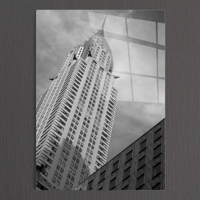 Bourneo Dekoratif Dikey Cam Tablo Chrysler Building New York