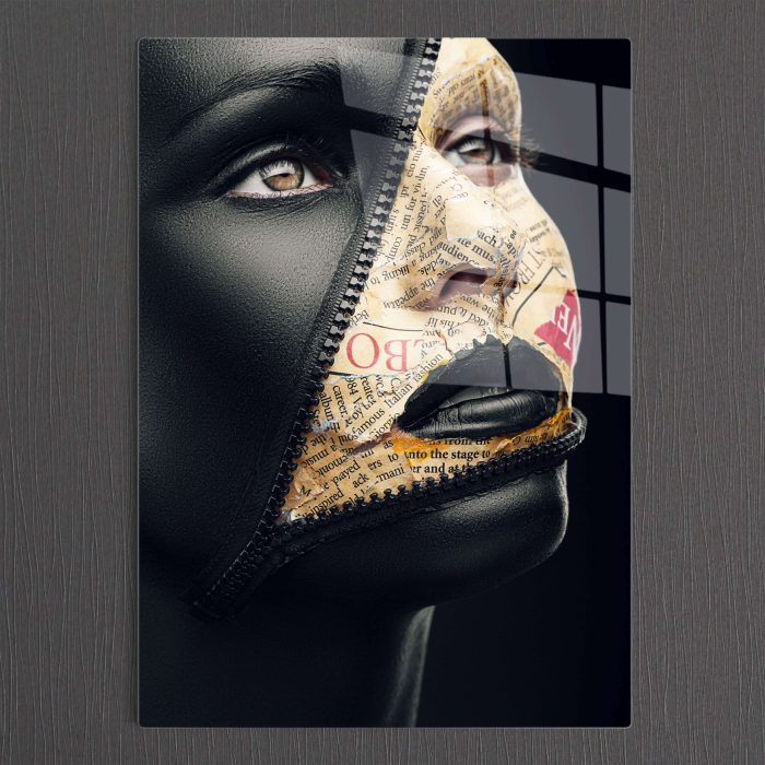 Bourneo Dekoratif Dikey Cam Tablo Under the Skin