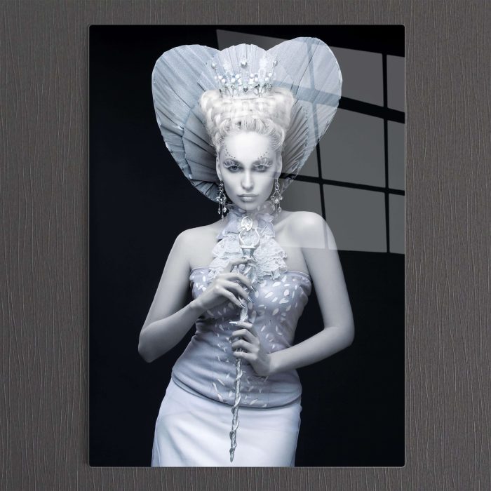 Bourneo Dekoratif Dikey Cam Tablo Winter Queen